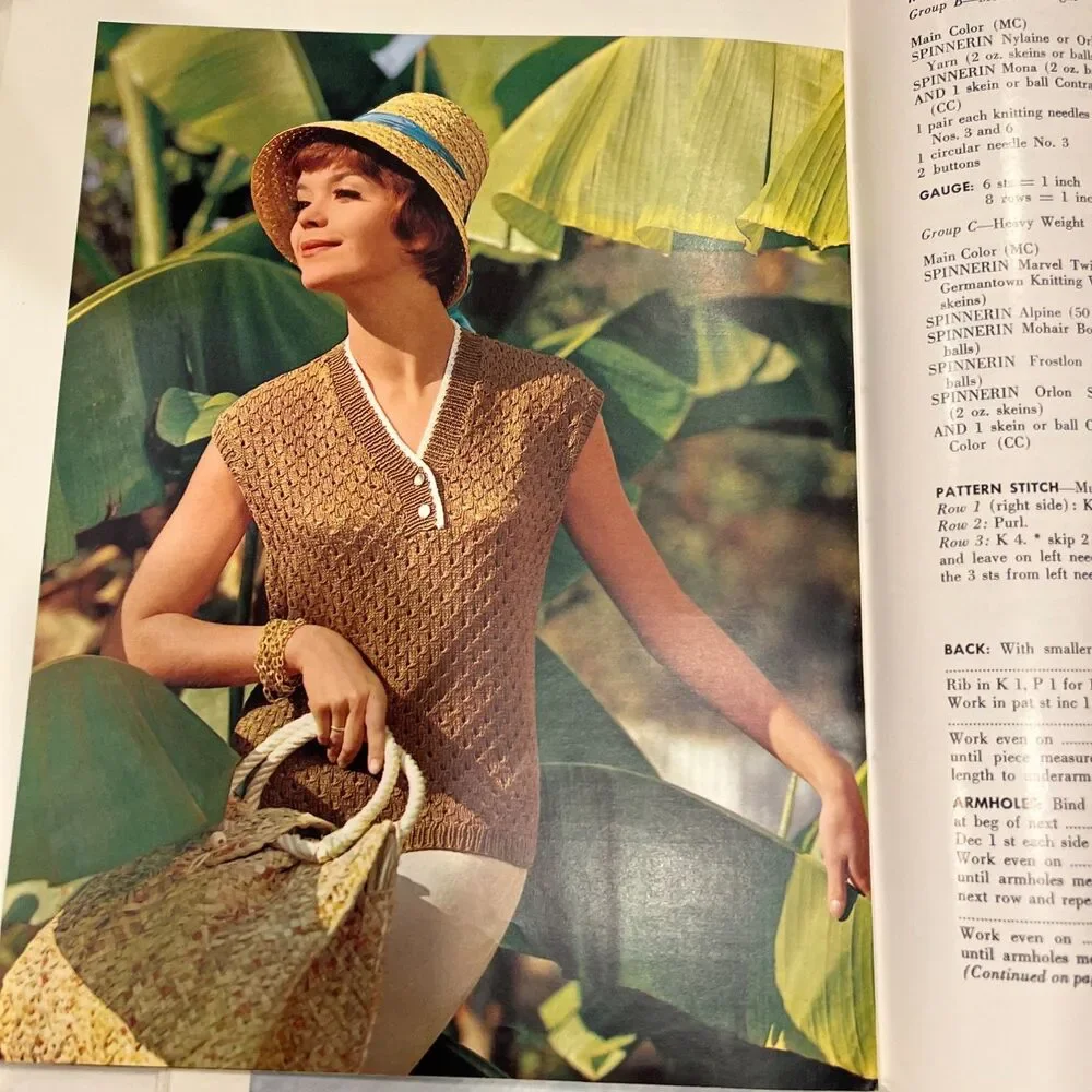 Vintage 1960s Spinnerin Knitting Crochet Magazine Pattern Book Lot of 3